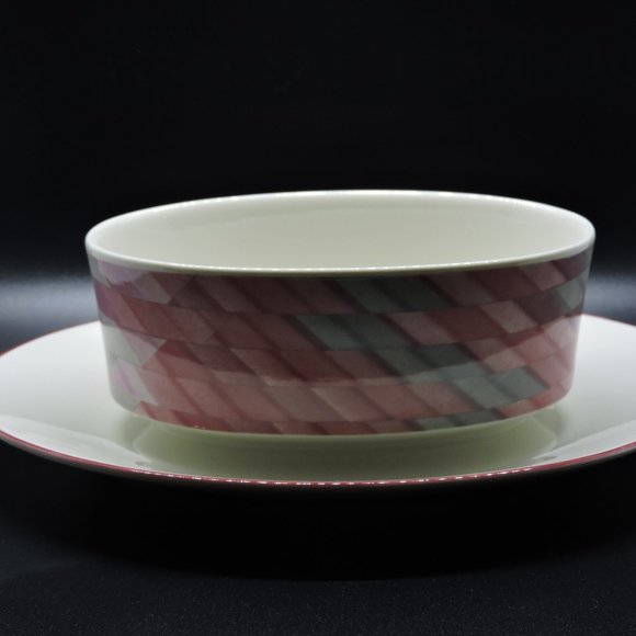 Villeroy & Boch VITRO-Porcelain Attached Gravy Dish Underplate Collage Pattern - Picture 3 of 10